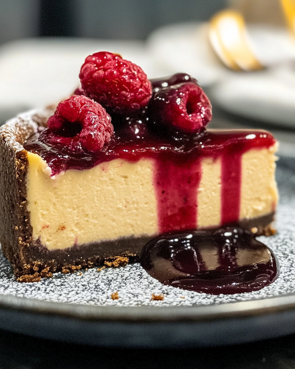 Ein winterlicher Spekulatius-Käsekuchen mit einem Hauch von Beerenzauber, ein köstliches Rezept, das perfekt für die kalte Jahreszeit ist.