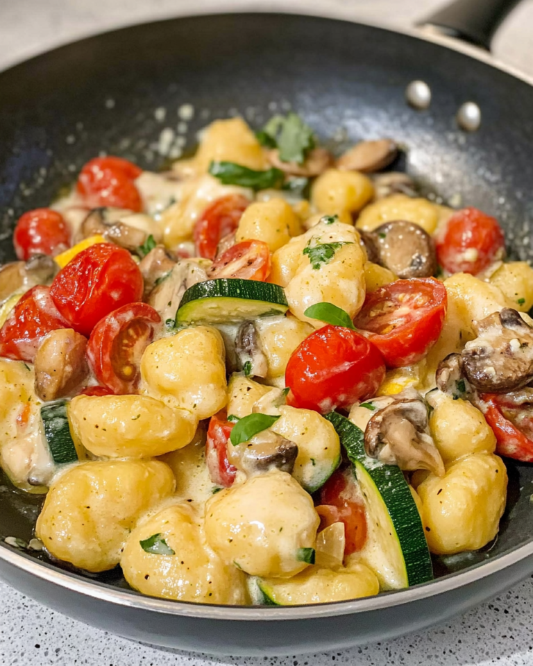 Gnocchi mit Gemüse und Frischkäse