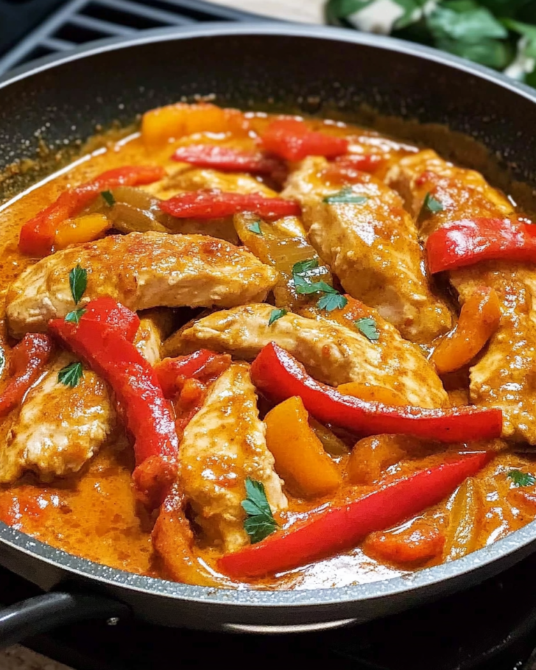 Cremiges Putengeschnetzeltes mit Paprika – Sommergenuss Cremiges Putengeschnetzeltes mit Paprika – Sommergenuss