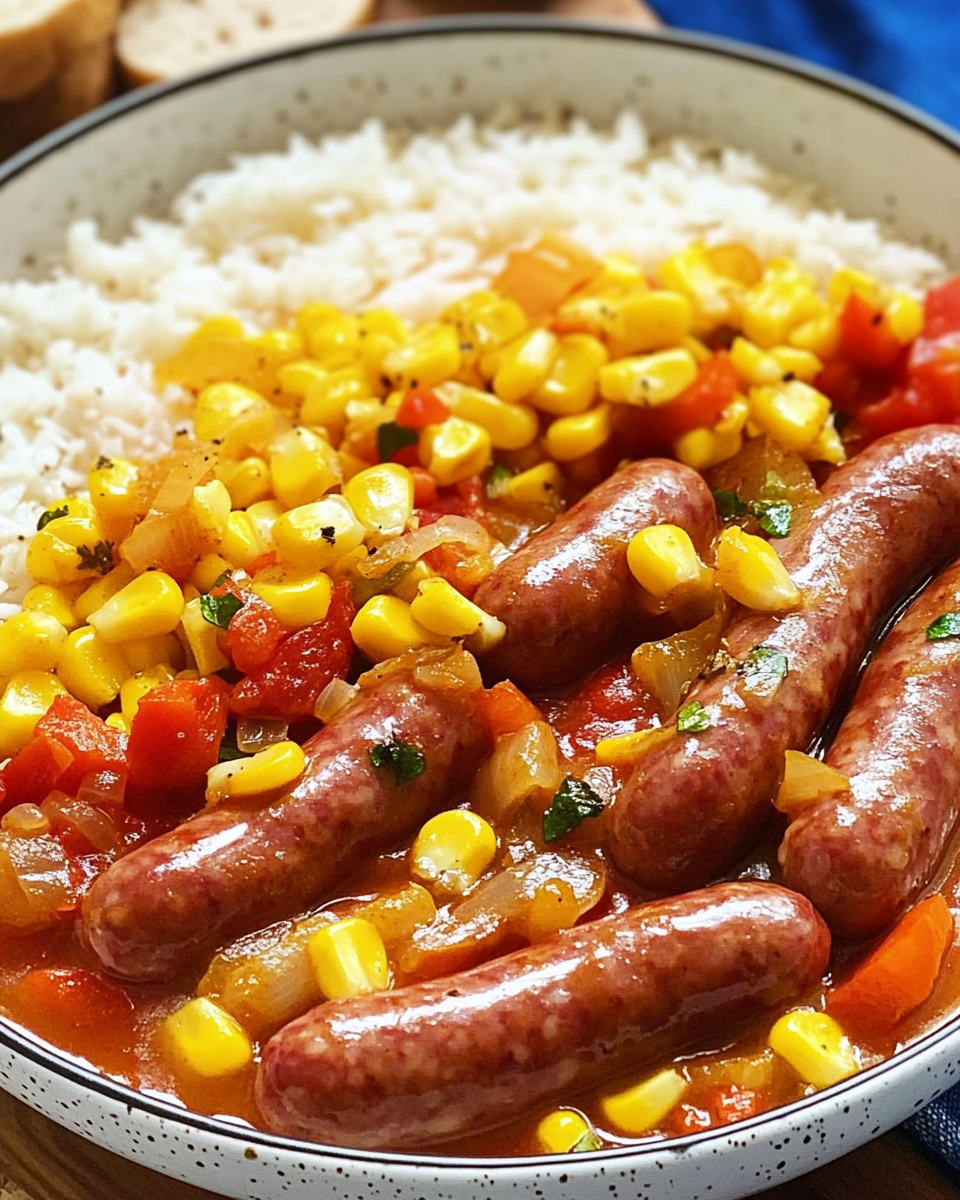 Pikante Currywurst-Gemüse-Pfanne