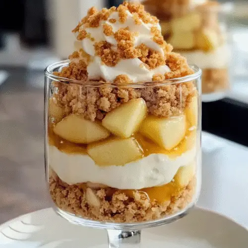 Apfel-Streusel-Dessert im Glas