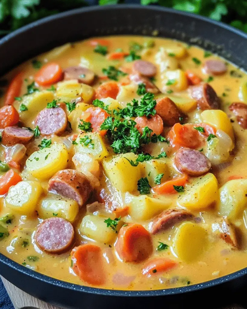 Würziger Kartoffel-Wurst-Eintopf