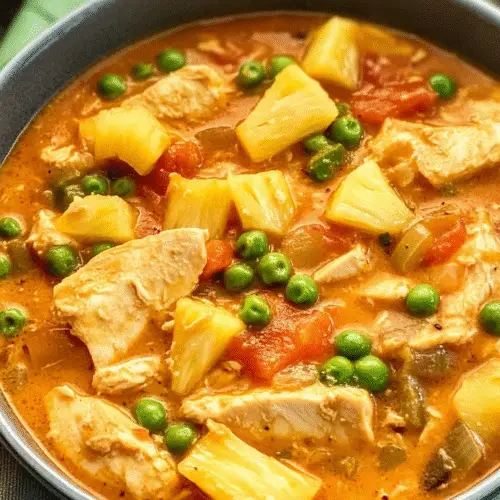 Tropische Hähnchen-Ofen-Suppe