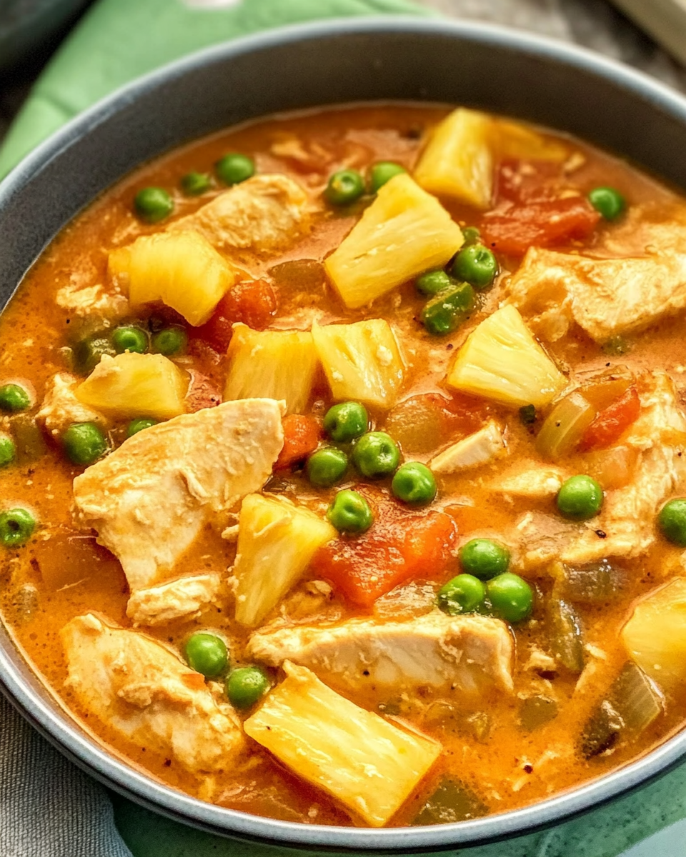 Tropische Hähnchen-Ofen-Suppe