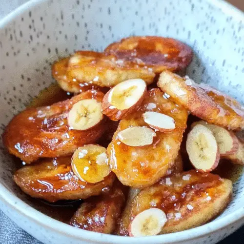 Knusprig gebackene Bananenstücke