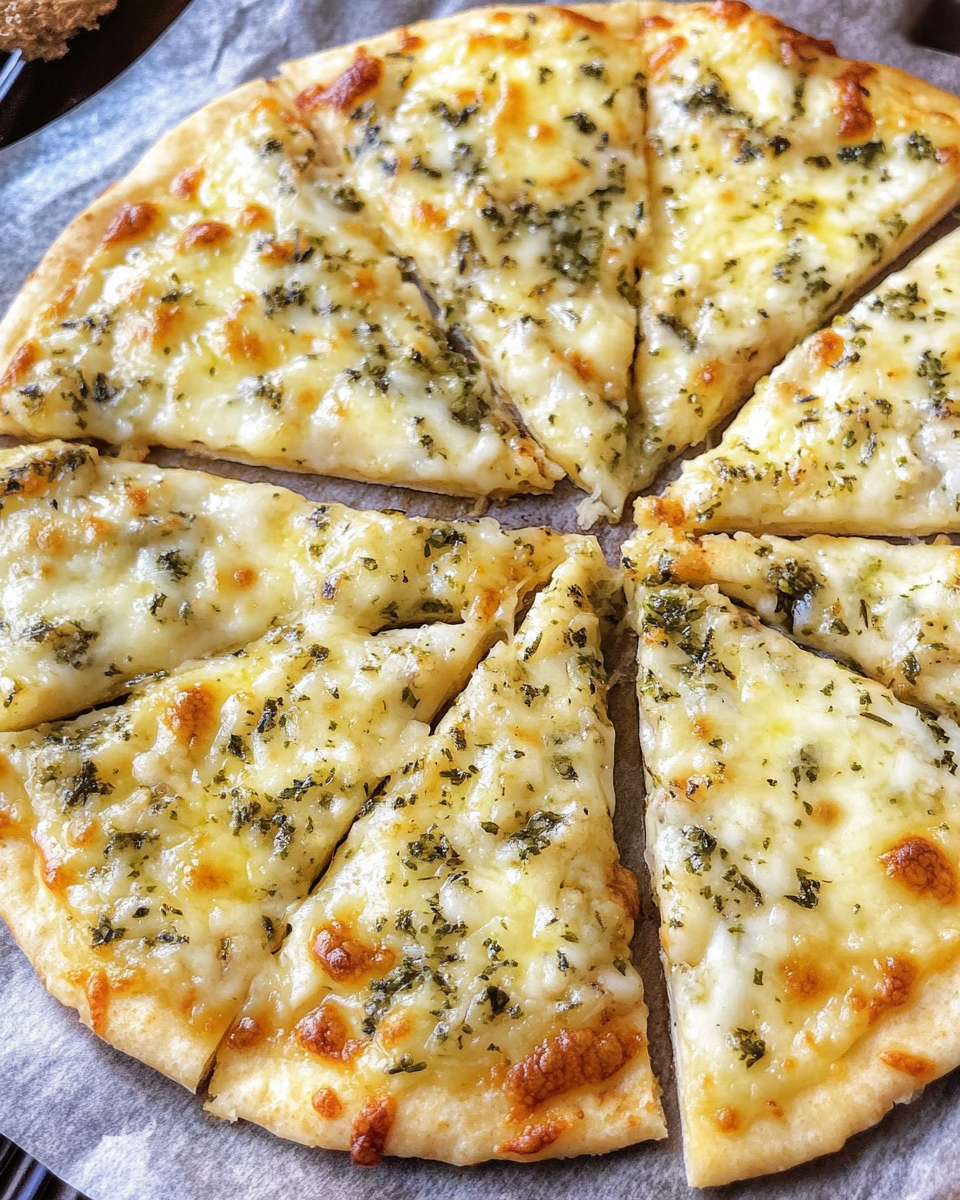 Knuspriges Tortilla-Knoblauchbrot