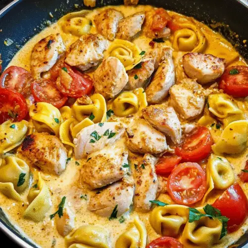 Cremige Tortellini mit Hähnchen