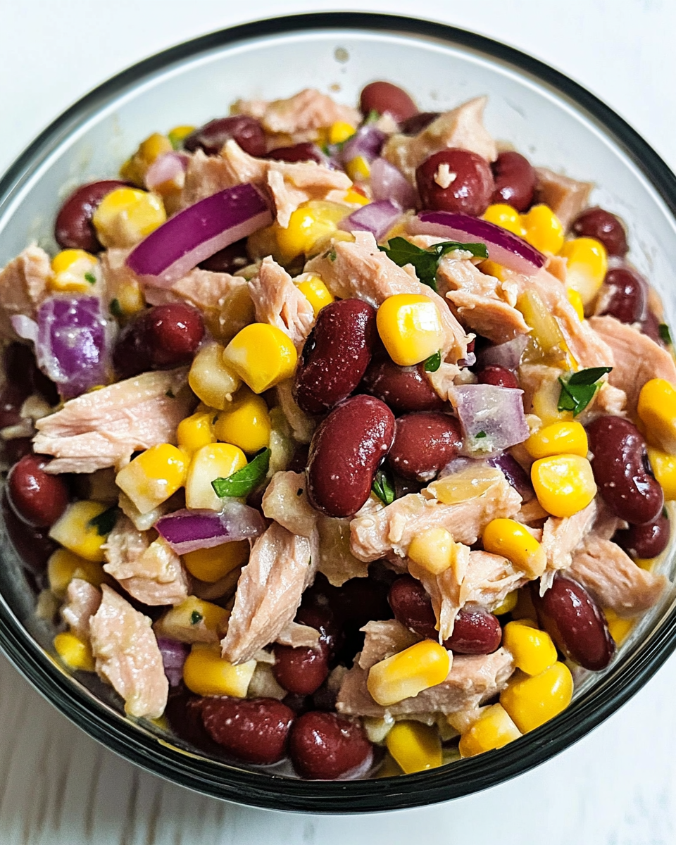 Proteinreicher Kidneybohnen-Thunfisch-Salat