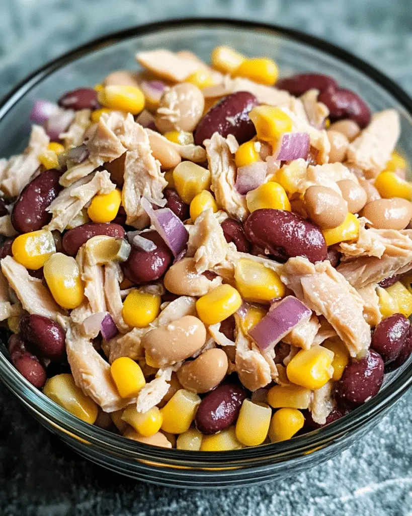 Proteinreicher Kidneybohnen-Thunfisch-Salat