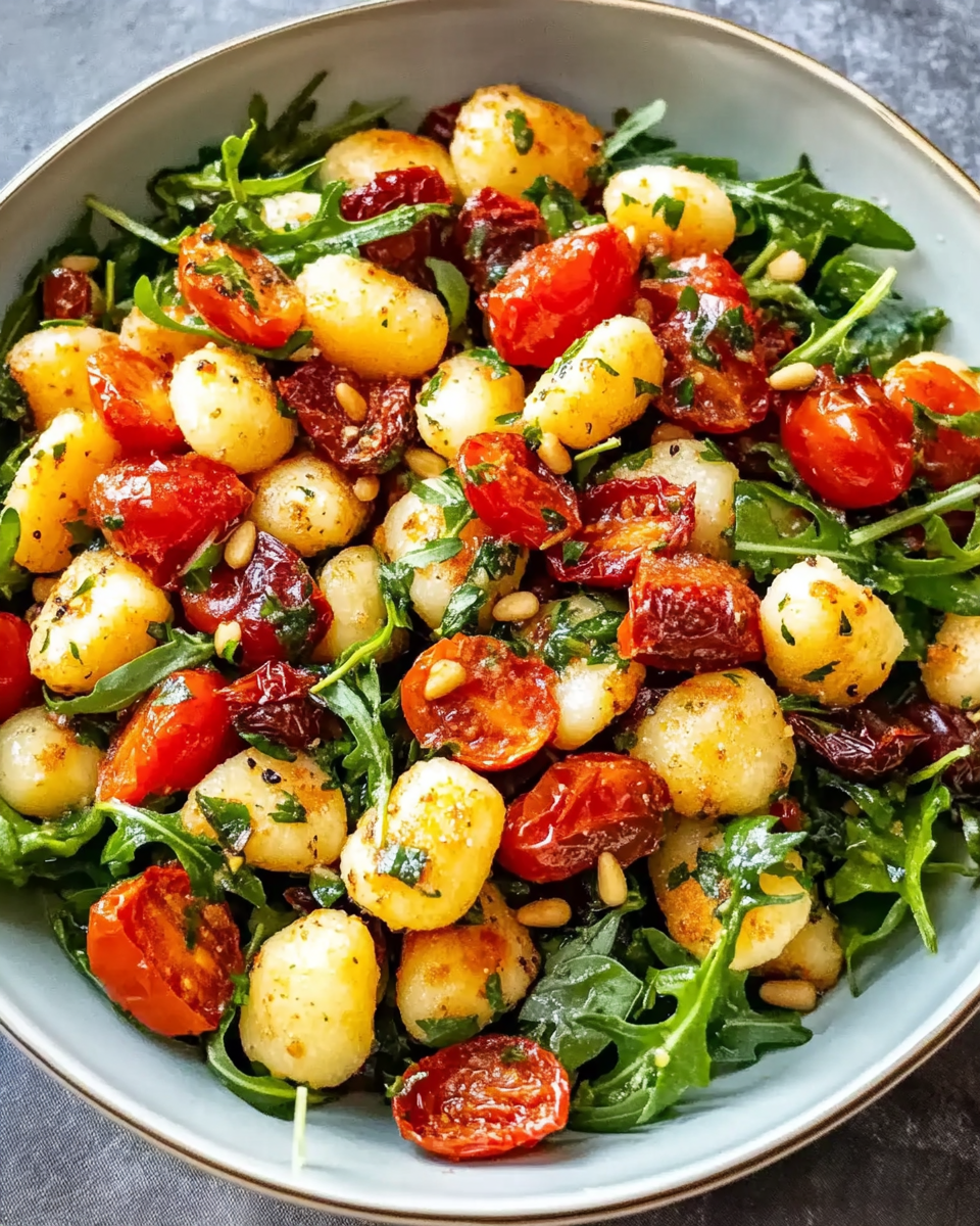 Mediterraner Gnocchi-Salat mit Mozzarella