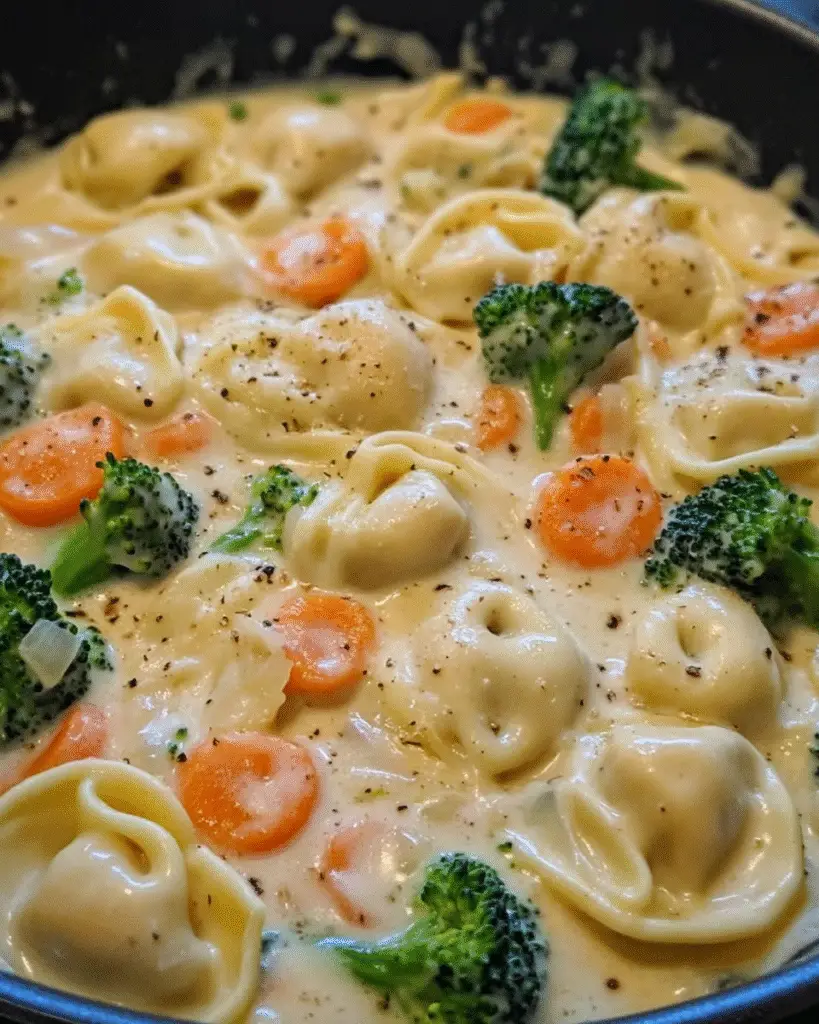 Cremige Gemüse-Tortellini Pfanne