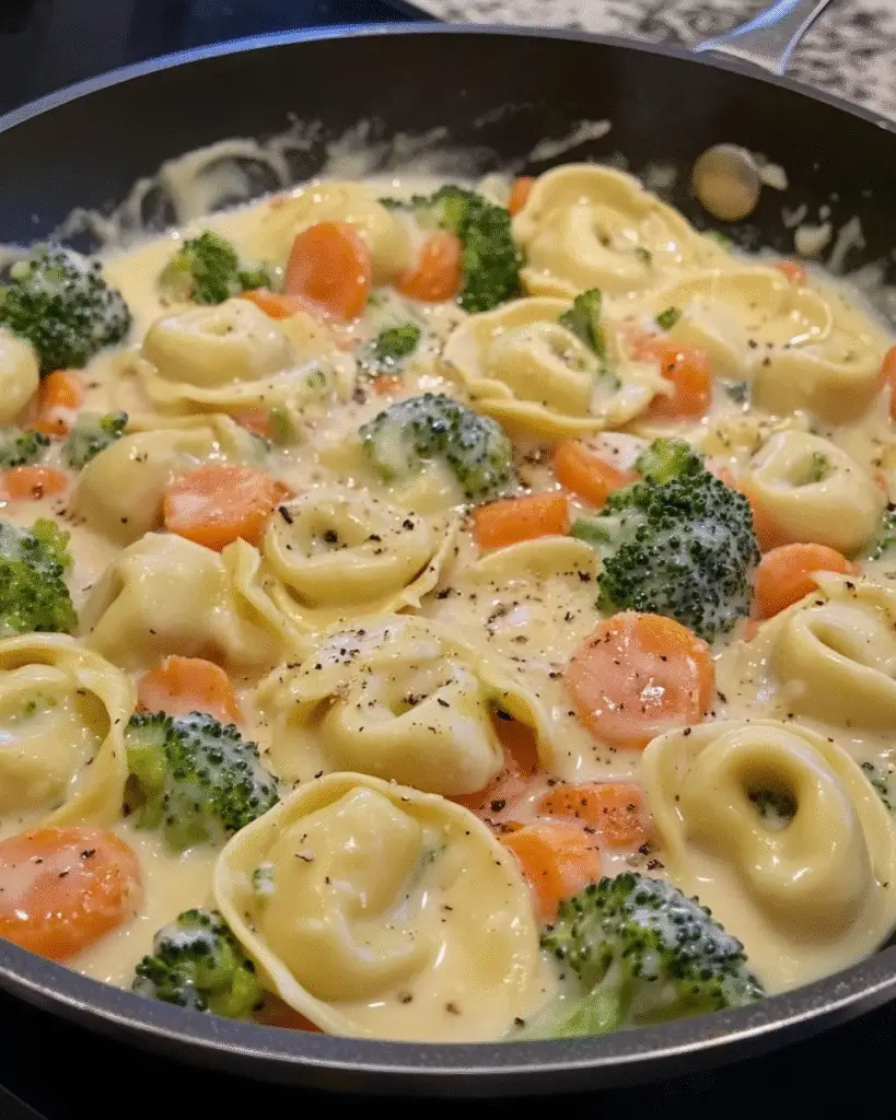 Cremige Gemüse-Tortellini Pfanne