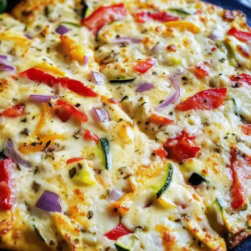 Bunte Low-Carb-Schüttelpizza
