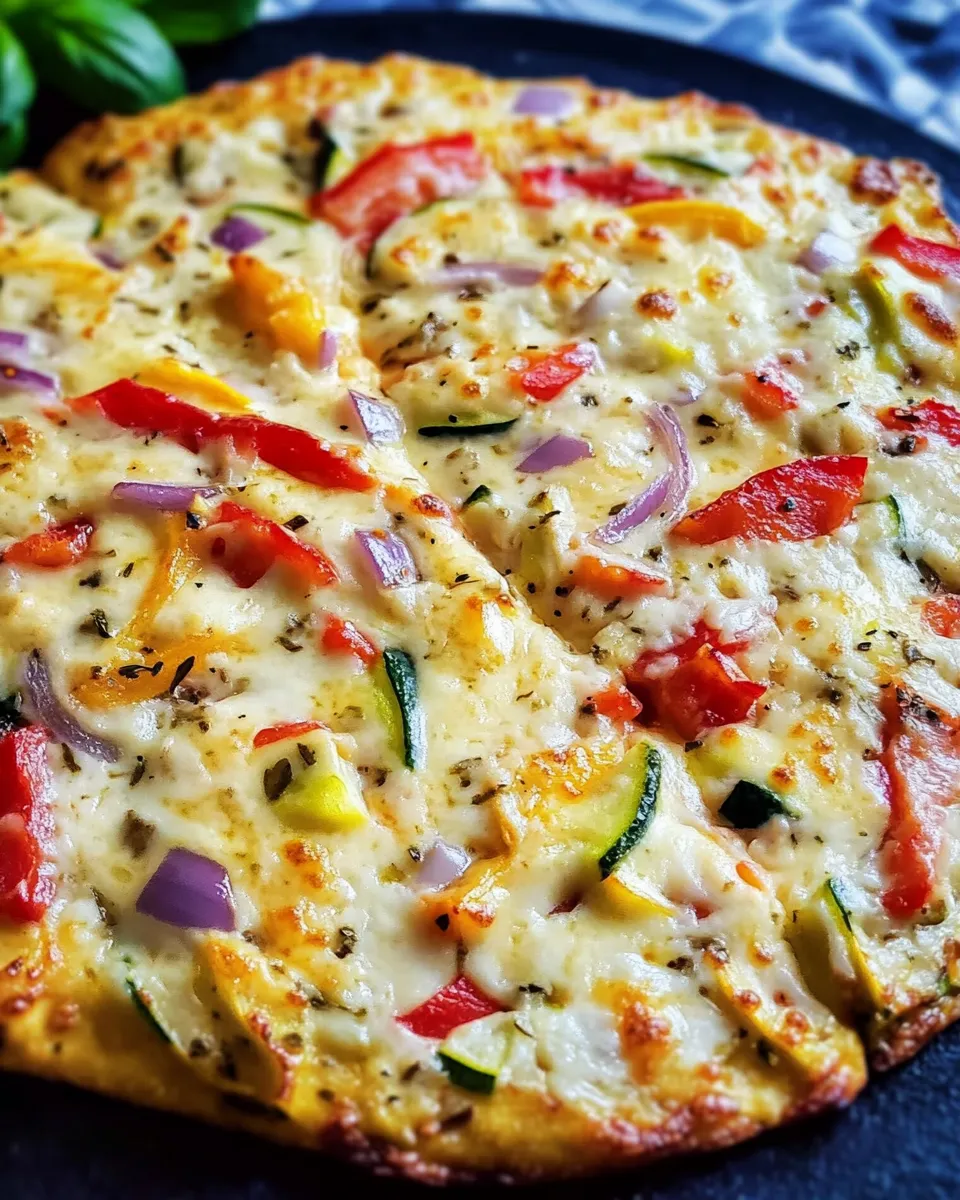 Bunte Low-Carb-Schüttelpizza