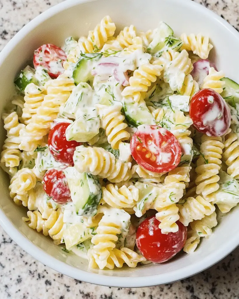 Schneller Tzatziki-Nudelsalat in 20 Minuten