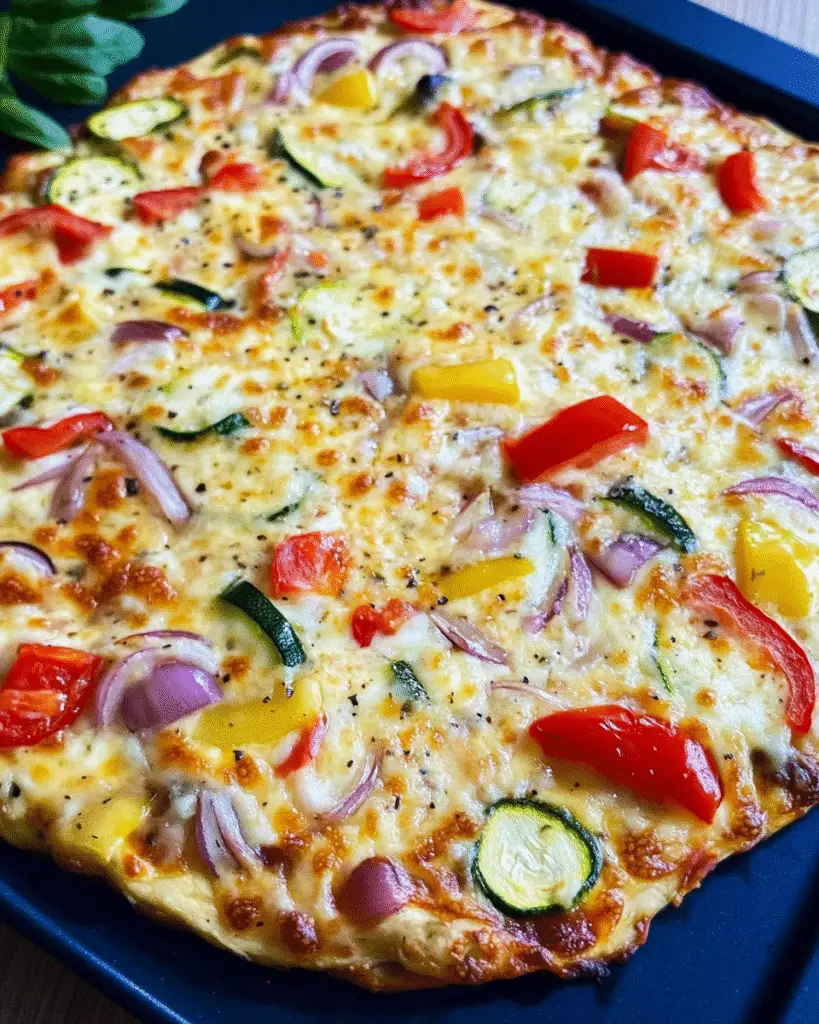 Bunte Low-Carb-Schüttelpizza