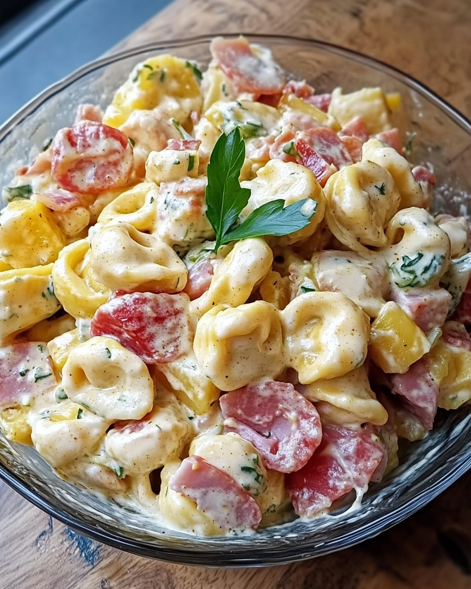 Cremiger Tortellinisalat mit Curry