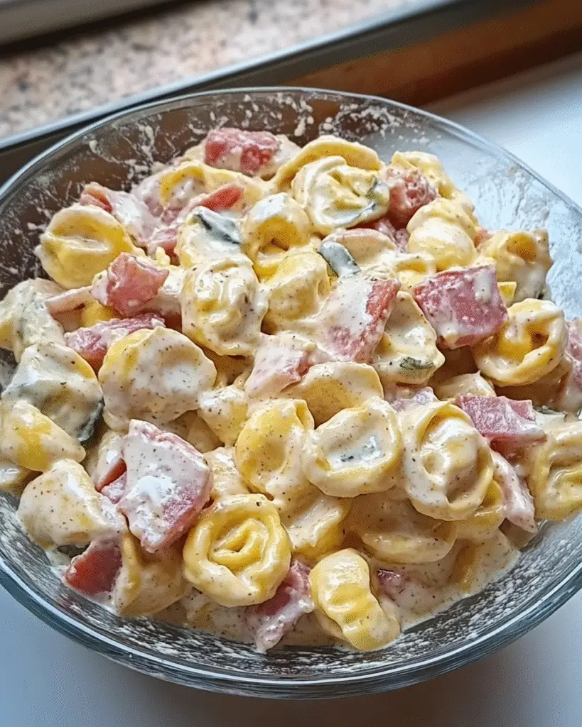 Cremiger Tortellinisalat mit Curry