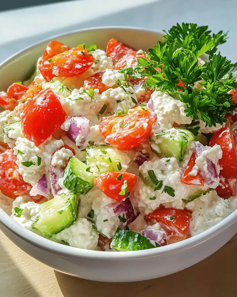 Frischer Hüttenkäse-Salat Genuss
