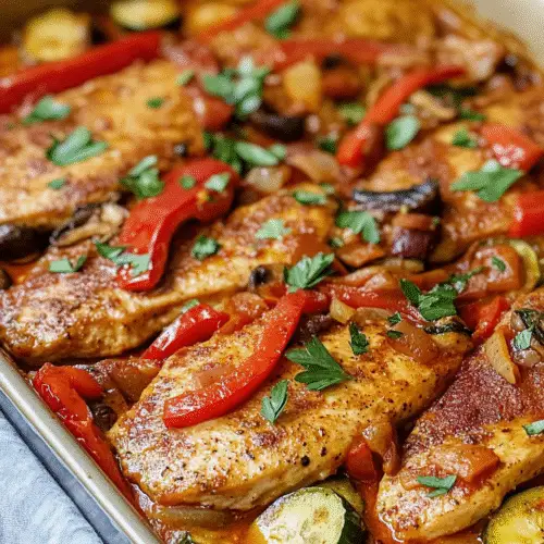 Herzhaftes Ofengericht mit Schnitzel