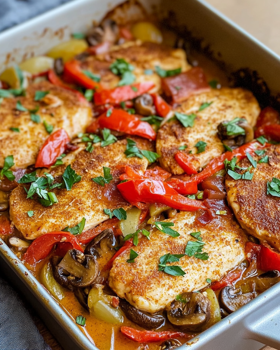 Herzhaftes Ofengericht mit Schnitzel