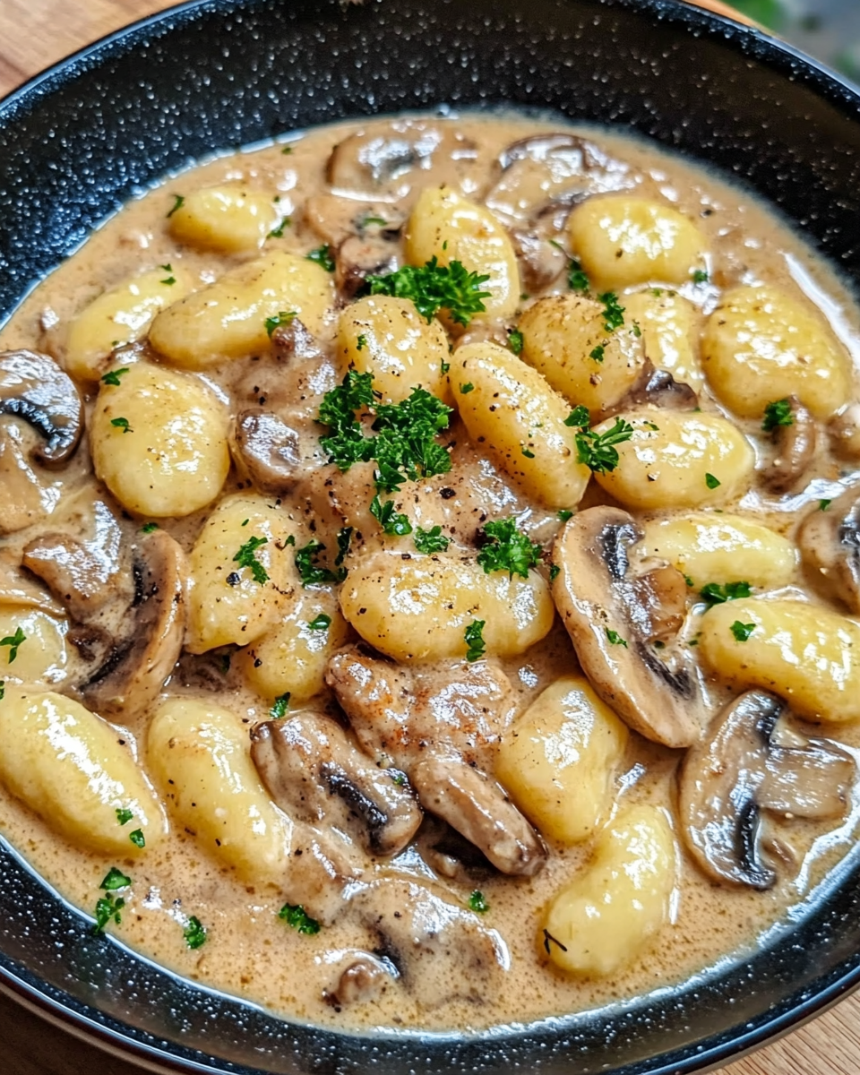 Cremige Gnocchi-Pilz-Pfanne