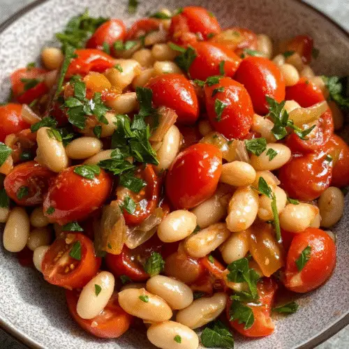 Fruchtiger Bohnensalat mit Tomaten