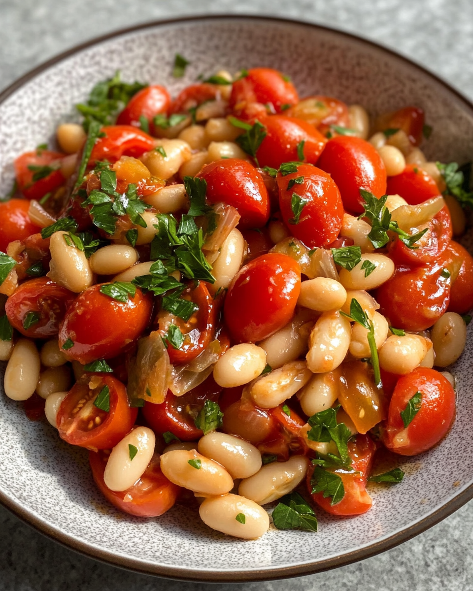 Fruchtiger Bohnensalat mit Tomaten