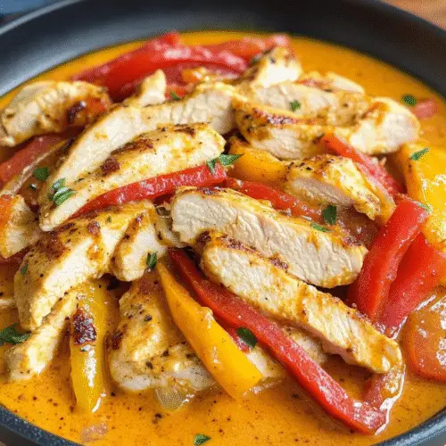 Saftiges Paprika-Putengeschnetzeltes