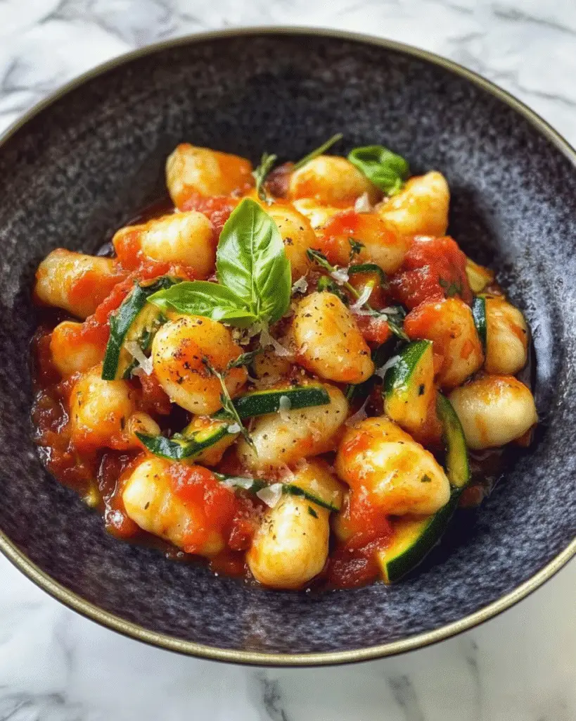 Gnocchi mit Tomatensauce & Zucchini