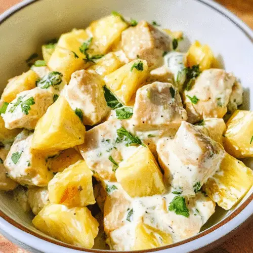 Exotischer Hühnchen-Ananas-Salat