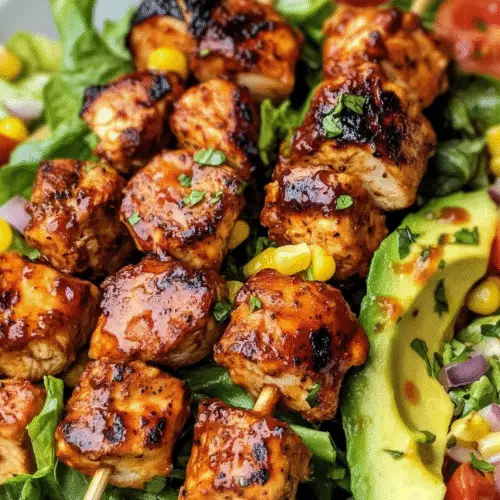 Sommerlicher BBQ-Hähnchen-Salat