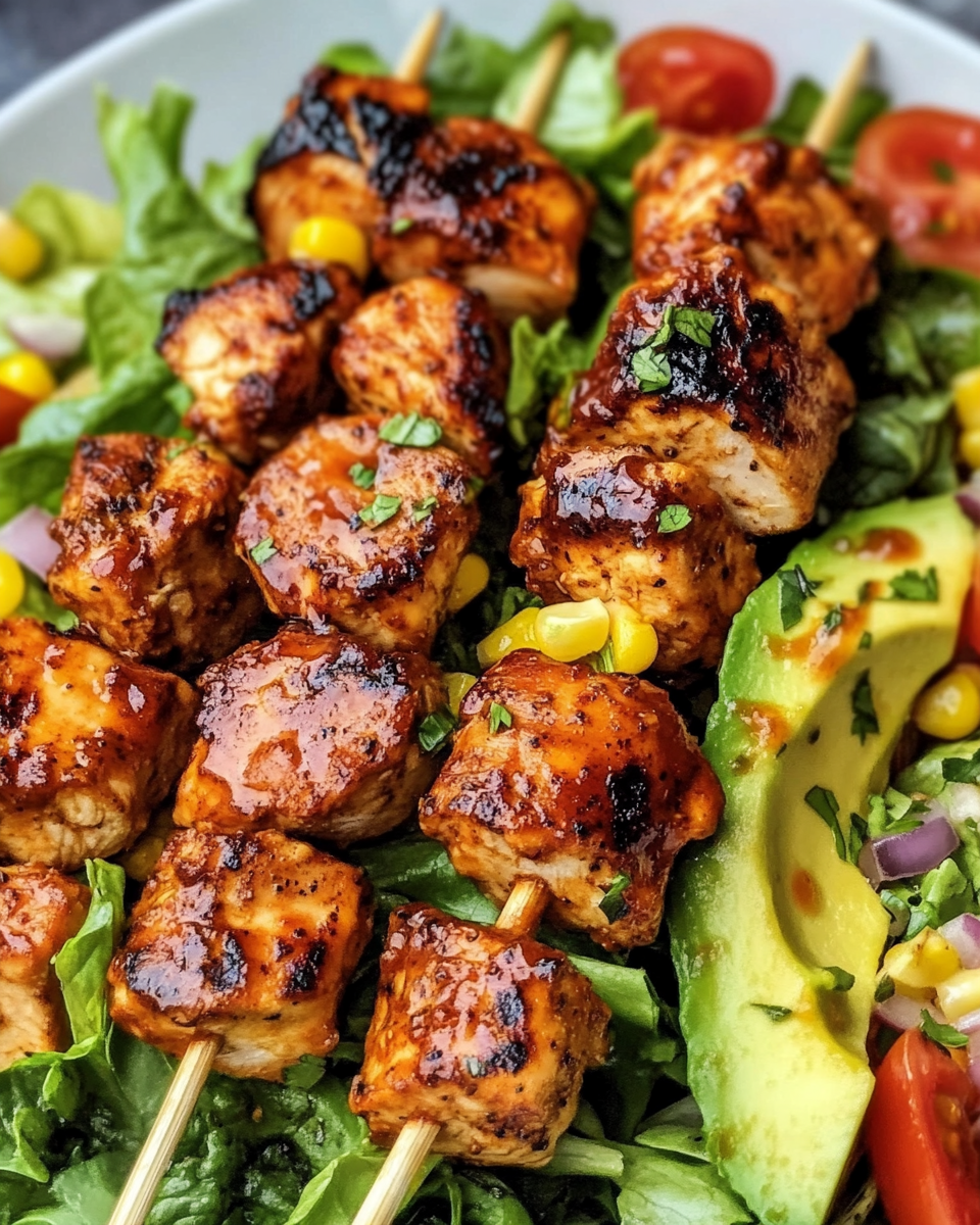 Sommerlicher BBQ-Hähnchen-Salat