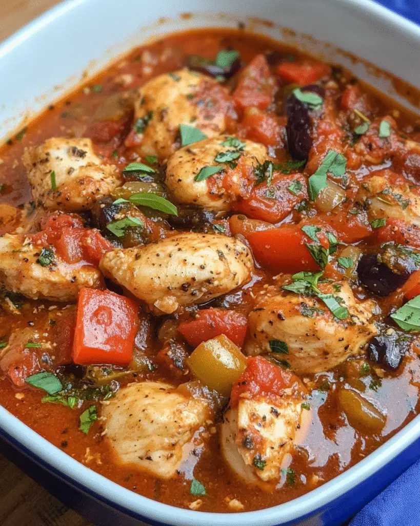 Mediterraner Hähnchen-Gemüse-Auflauf