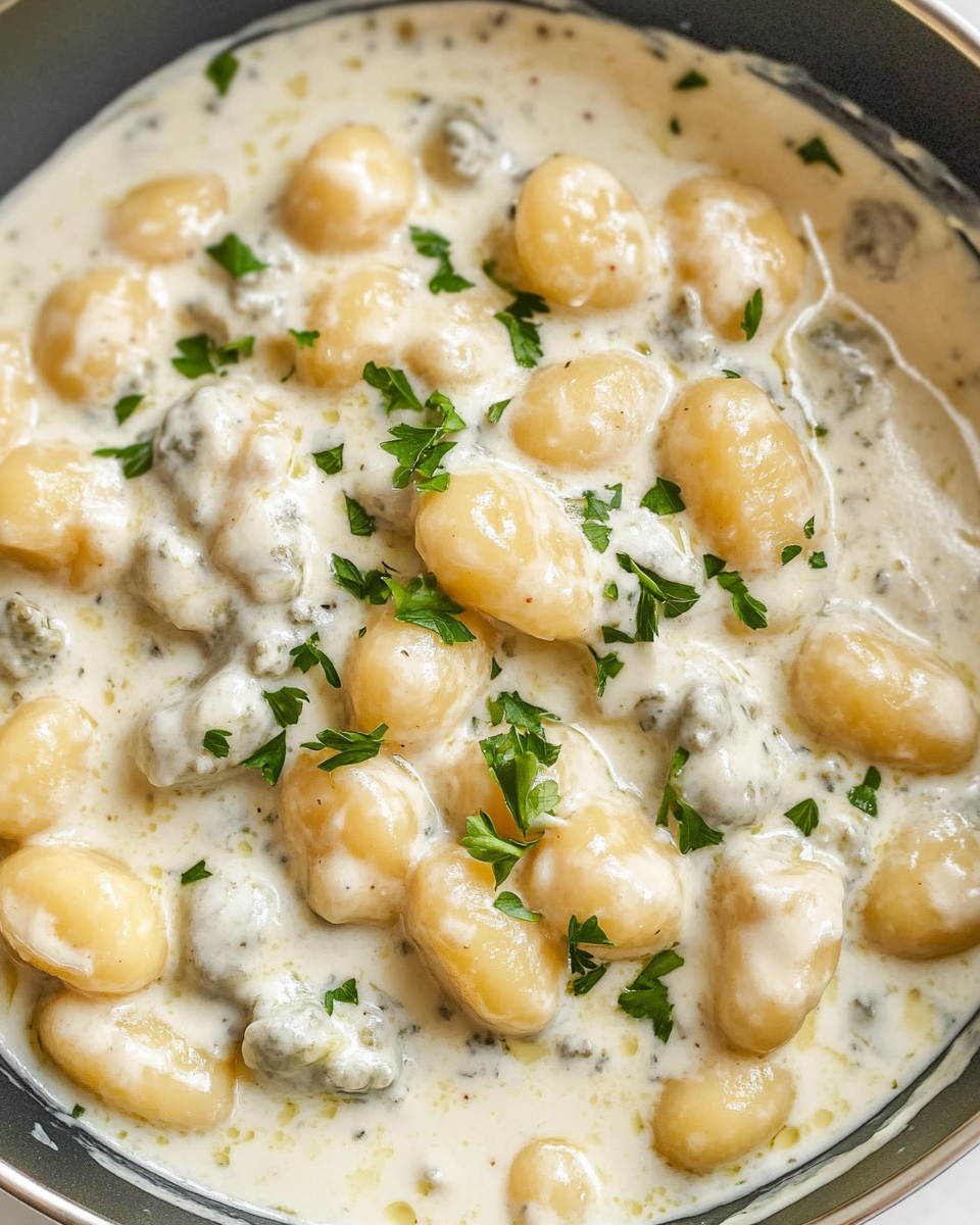 Cremige Gnocchi in Gorgonzola-Sahnesoße