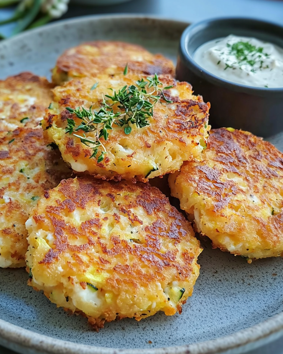 Zucchini-Hüttenkäsetaler