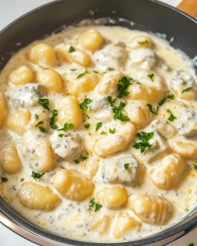 Cremige Gnocchi in Gorgonzola-Sahnesoße