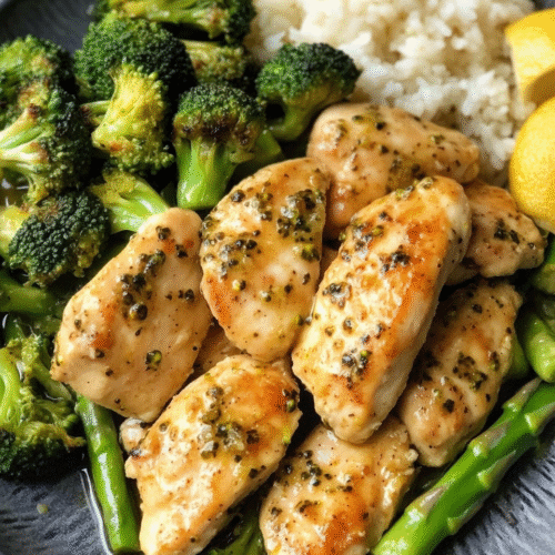 Zitronenhähnchen mit Brokkoli-Gemüse