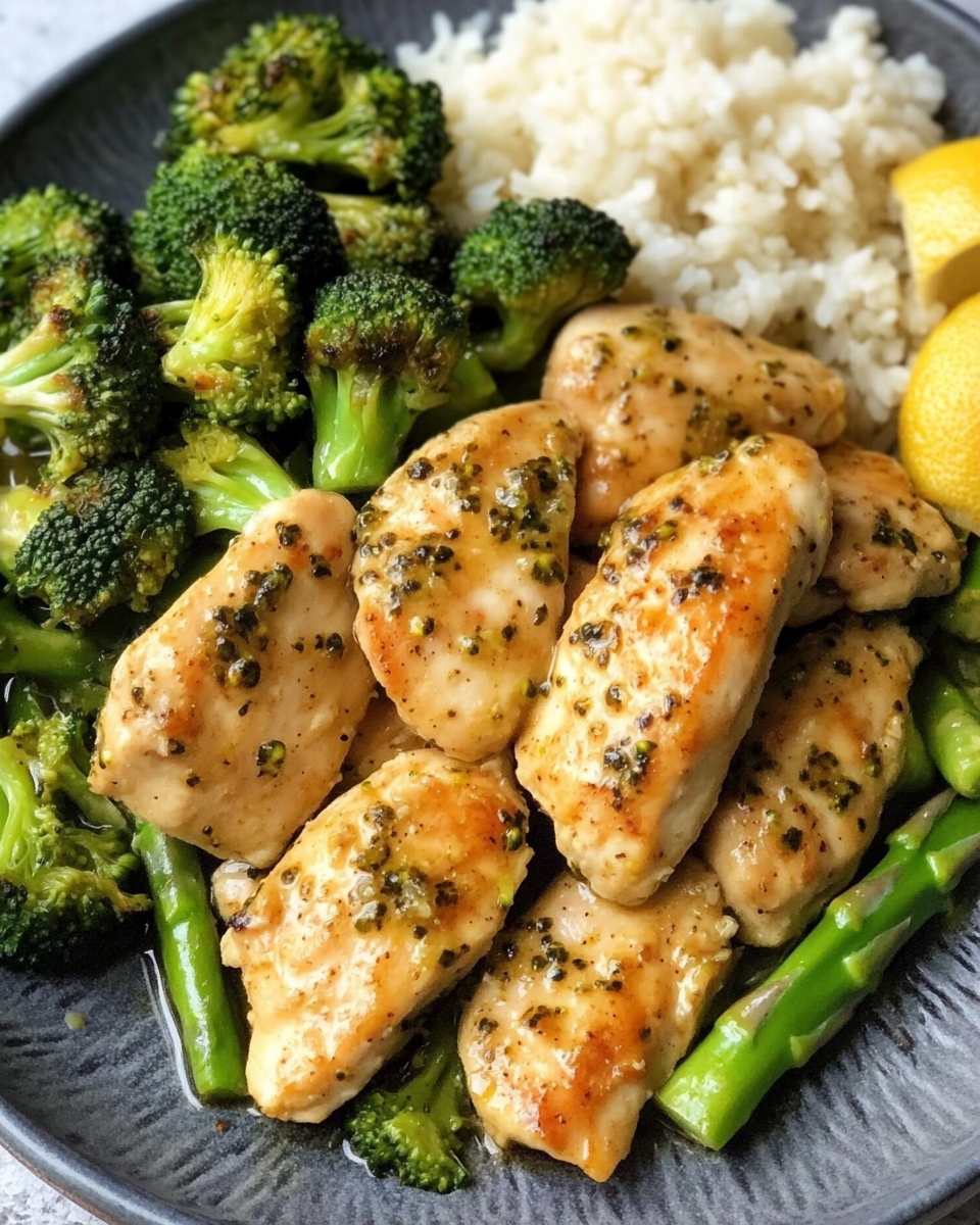 Zitronenhähnchen mit Brokkoli-Gemüse
