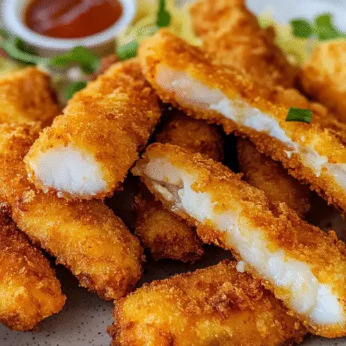 Knusprige Fischstäbchen ohne Fettbad