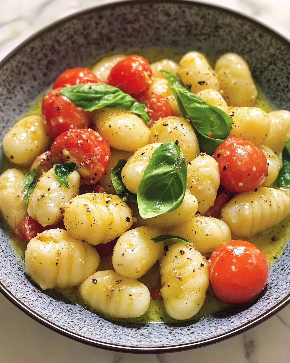 Cremige Gnocchi mit Basilikum