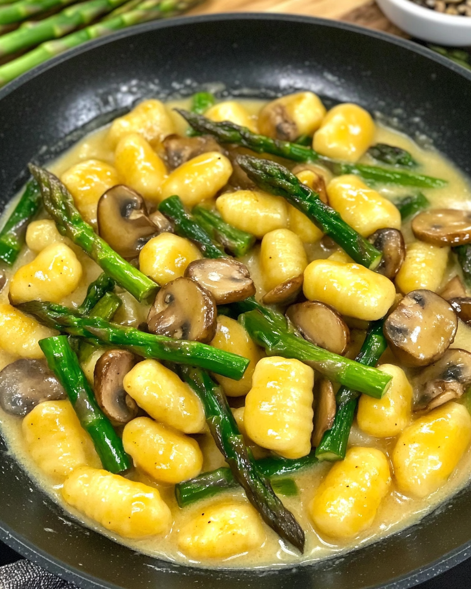 Knusprige Gnocchi-Spargel-Pfanne