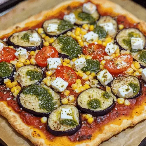 Mediterrane Gemüse-Pizza hausgemacht