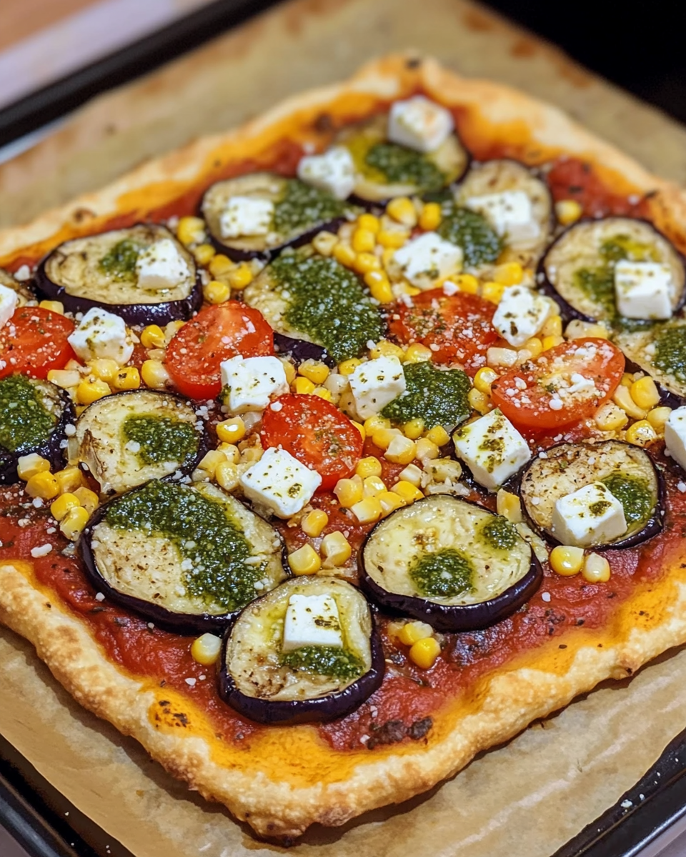 Mediterrane Gemüse-Pizza hausgemacht