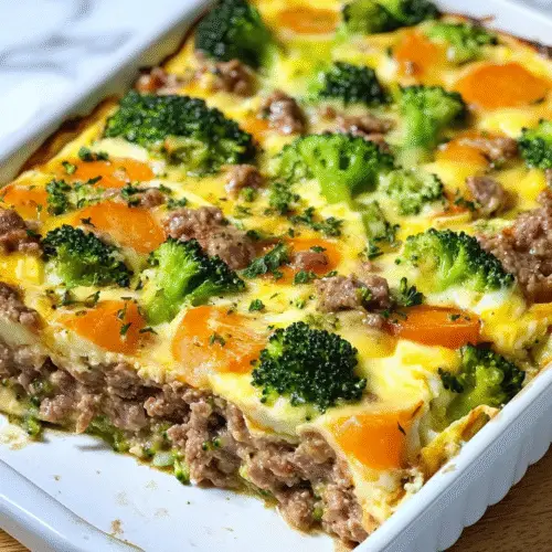Low-Carb Brokkoli-Hack-Auflauf
