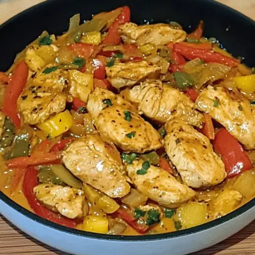 Exotisches Hähnchengeschnetzeltes in Kokos‑Currysauce