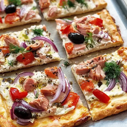 Mediterraner Thunfisch-Flammkuchen