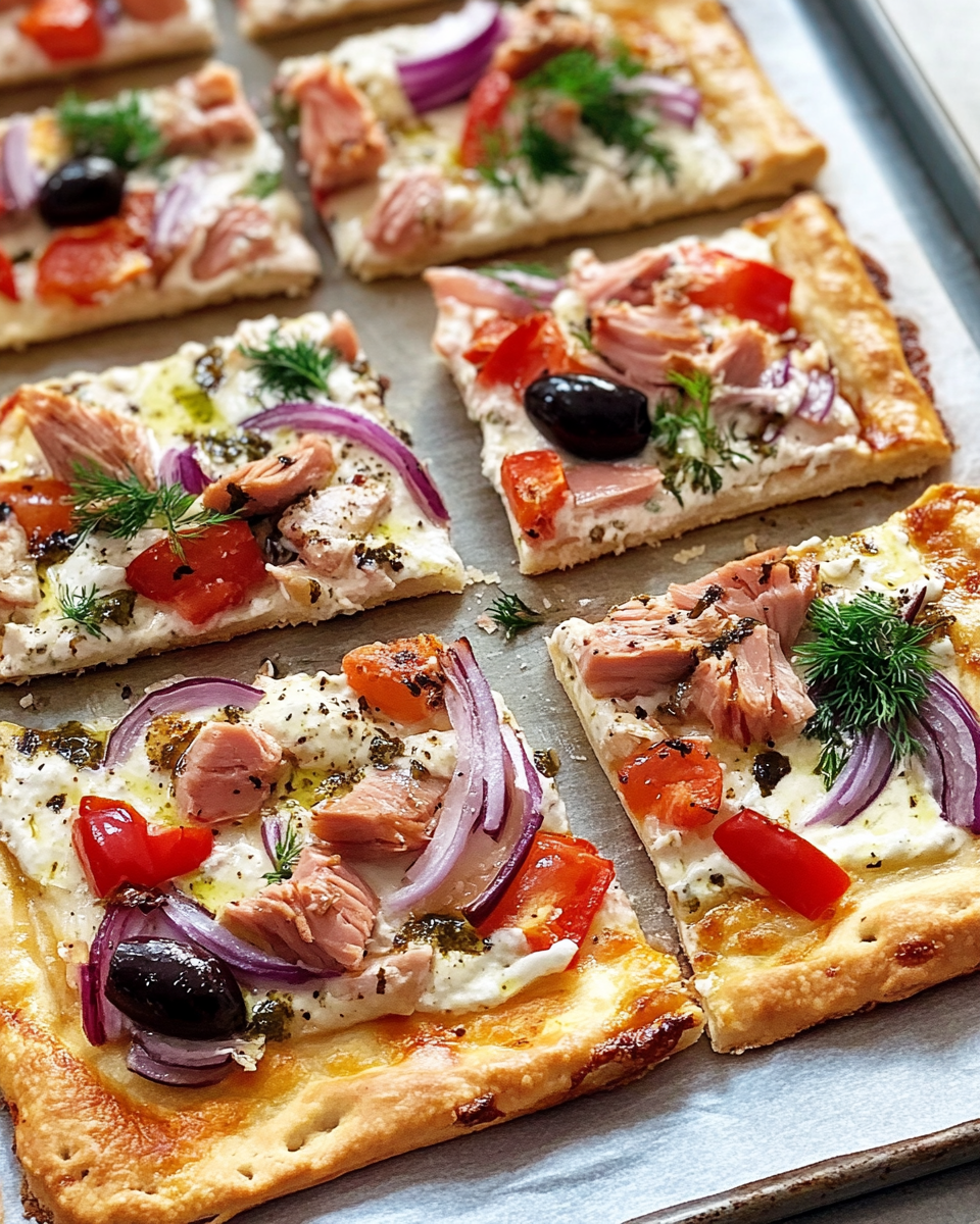 Mediterraner Thunfisch-Flammkuchen