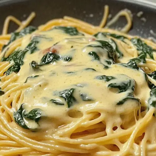 Cremige Spinat-Spaghetti in 20 Minuten