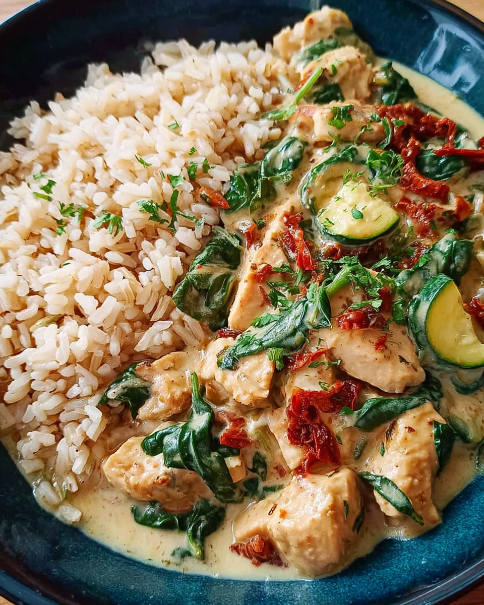 Hühnchen mit cremiger Parmesansoße